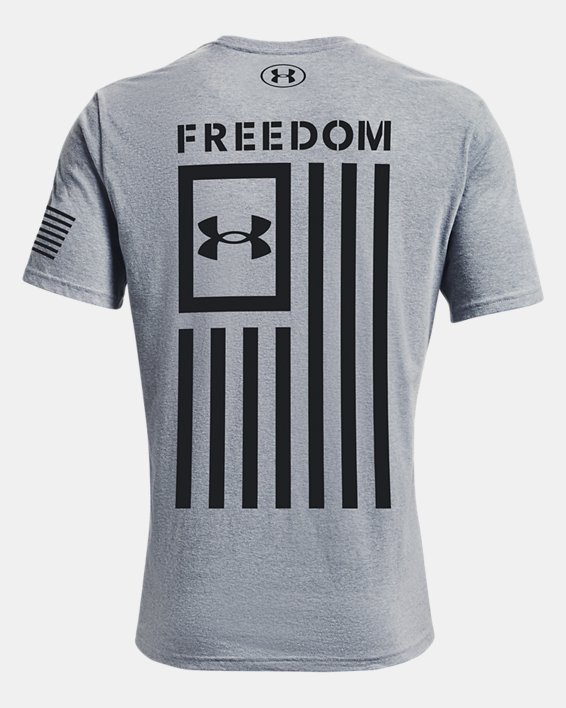 Men's UA Freedom Flag T-Shirt, Gray, pdpMainDesktop image number 3